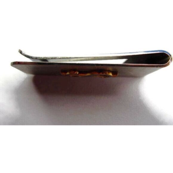 Vintage Money Clip Small Dollar Sign Wallet Credit Card Cash Holder Silver Tone - Picture 7 of 7